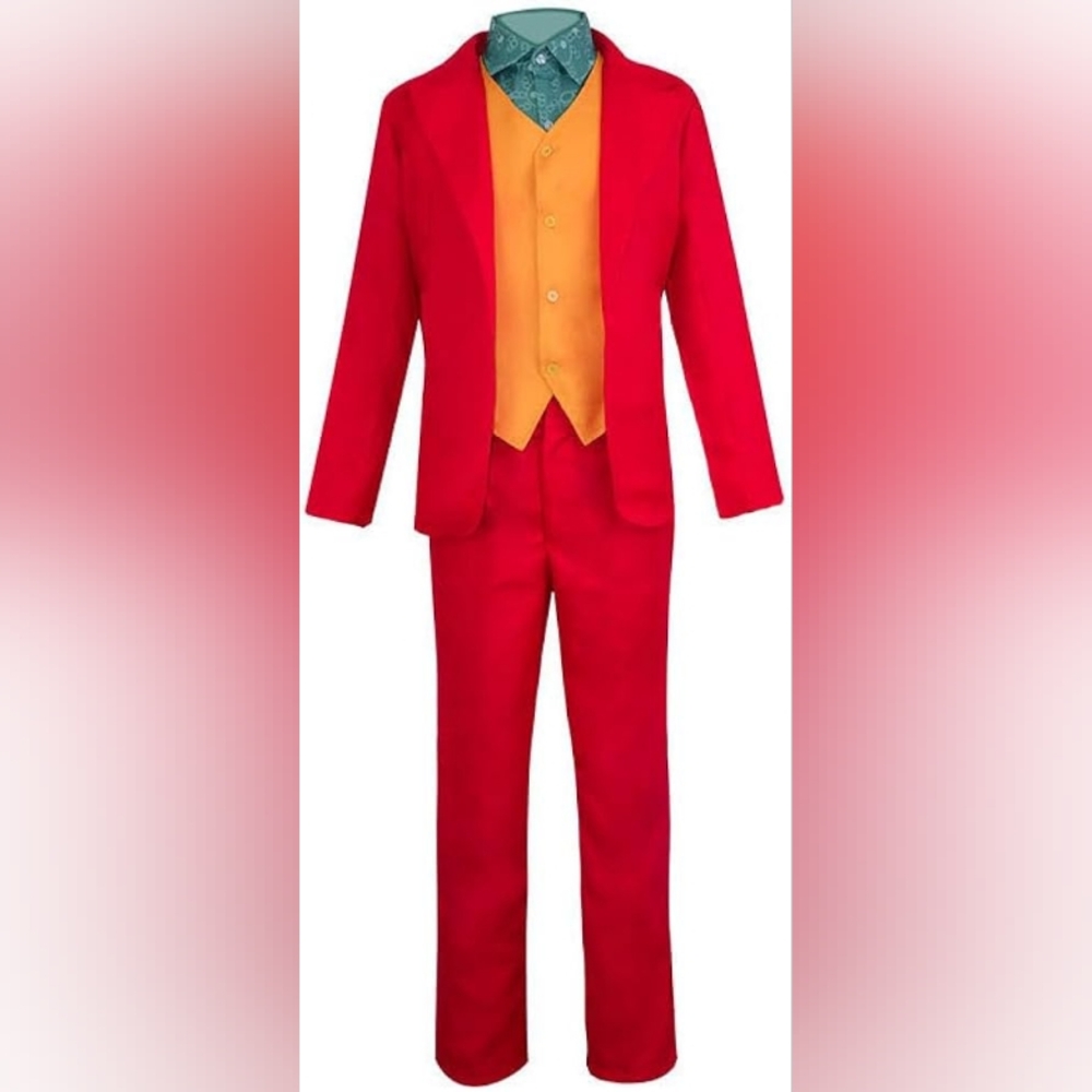 Stylish Red and Orange Men's Suit